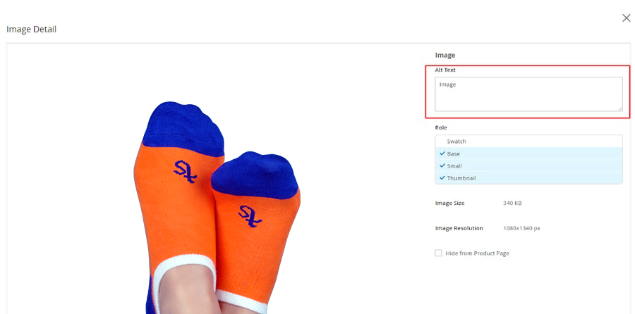 Magento dashboard to optimize product images for magento SEO 