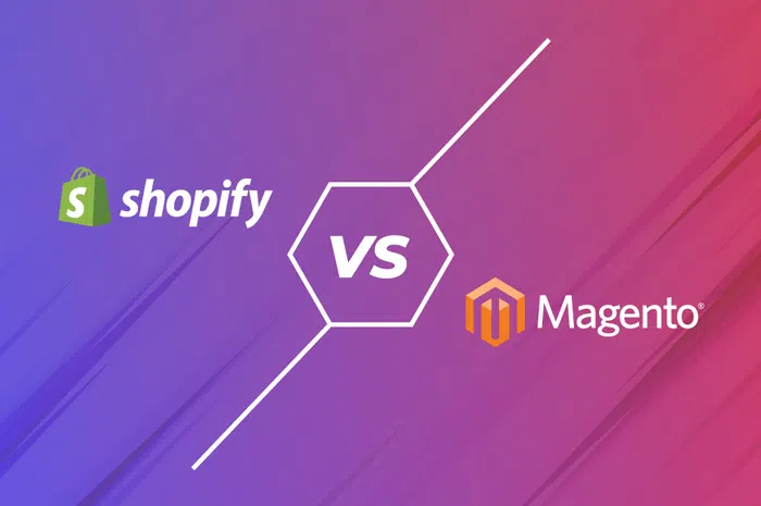 magento-versus-shopify-logos showing-comparison